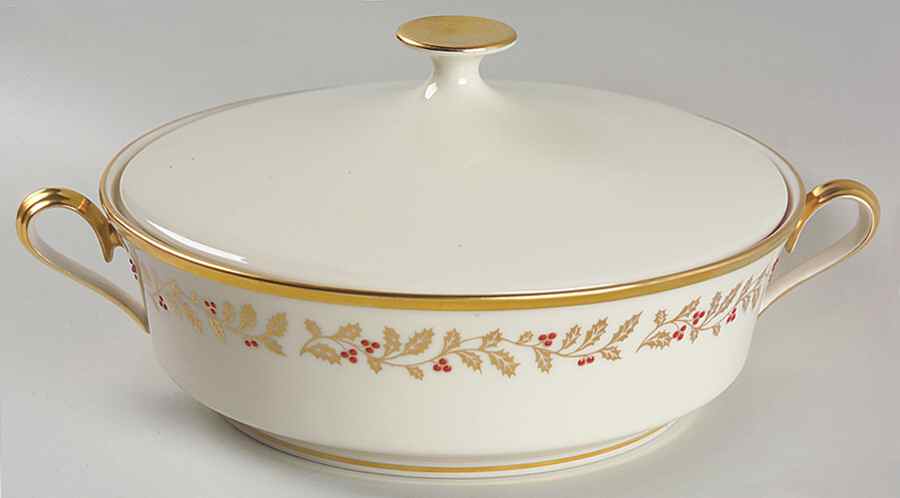 Eternal Christmas Round Covered Vegetable by Lenox-1