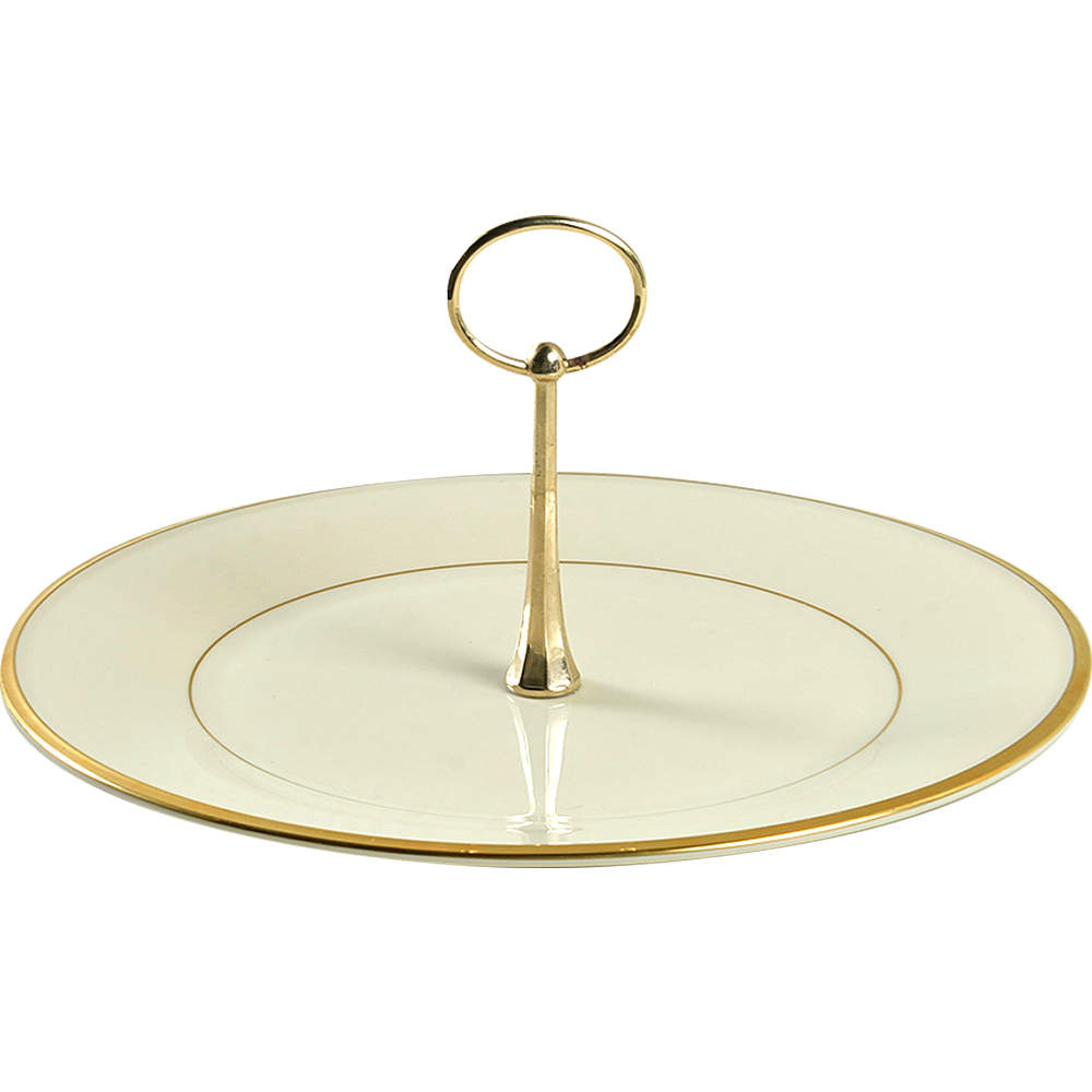 Eternal Round Serving Plate with Handle (DP) by Lenox-1