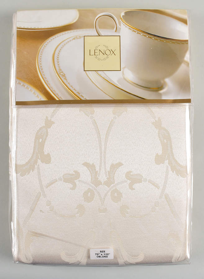 Eternal 70" X 122" Oval Tablecloth by Lenox-1
