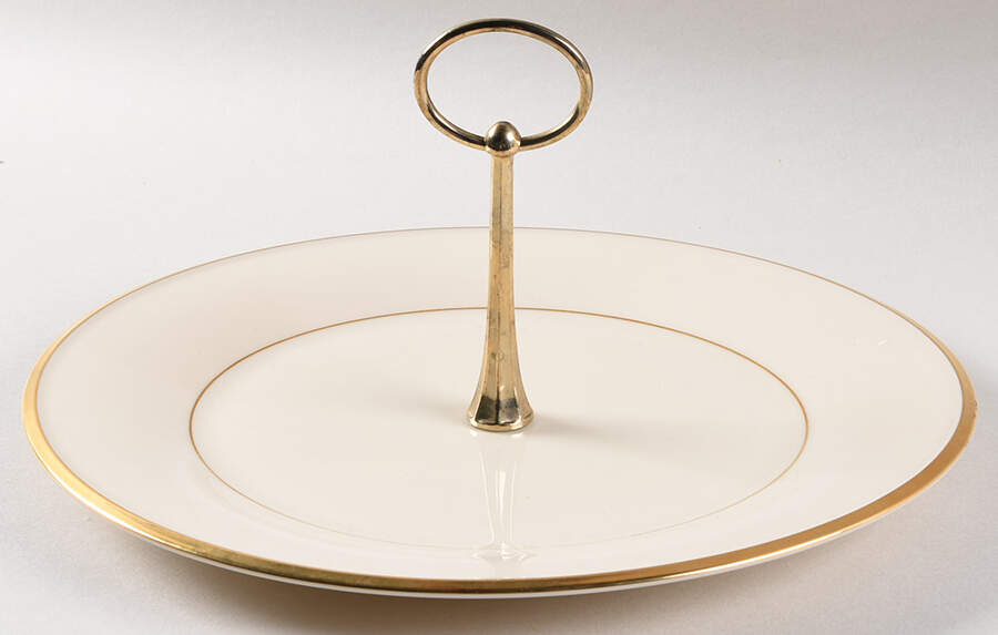 Eternal Round Serving Plate with Handle (DP) by Lenox-1