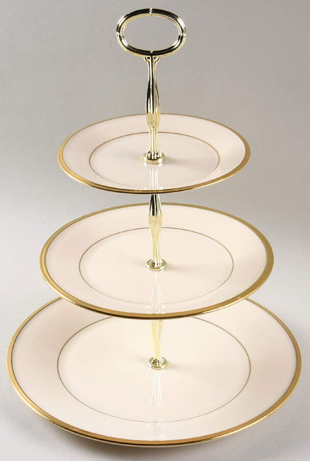 Eternal 13 7/8"-14 1/4" 3-Tiered Serving Tray(DP,SP,BB) HC by Lenox-1