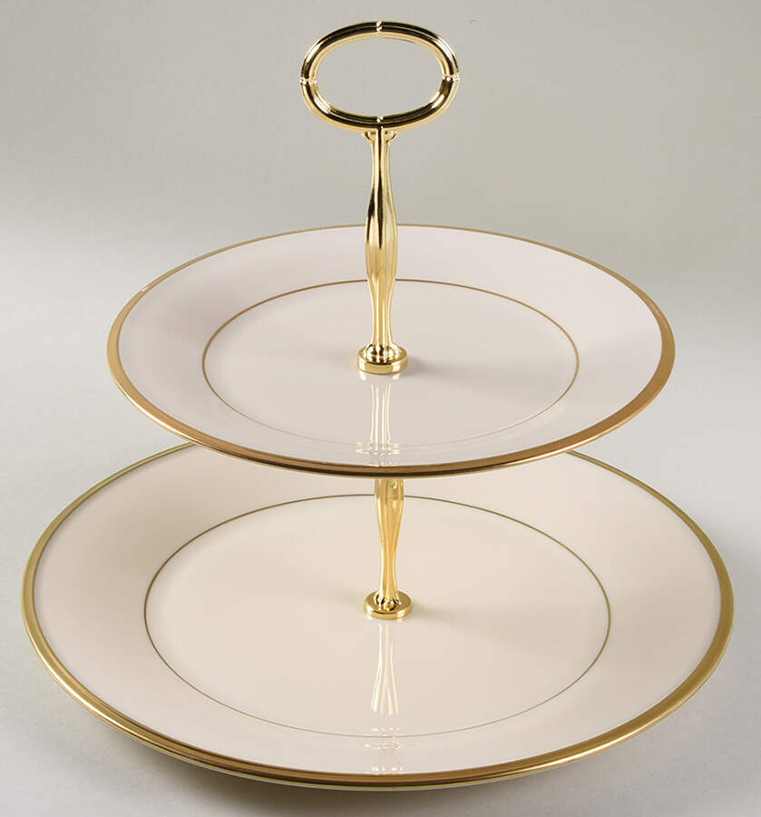 Eternal 6 5/8"-10"  2 Tiered Serving Tray (Dp, Sp) HC by Lenox-1