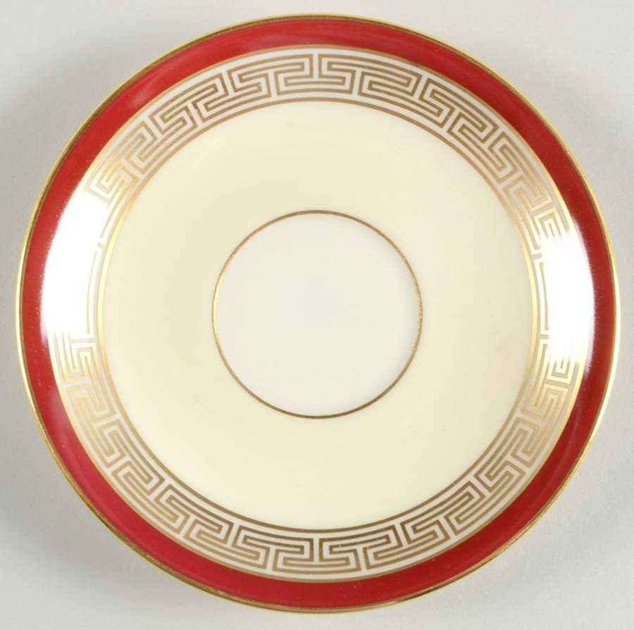 Etruscan Red Burgundy Saucer by Lenox-1