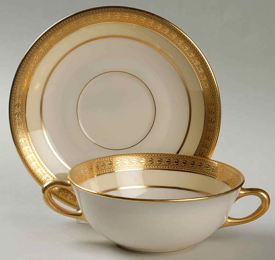 Evanston Flat Cream Soup Bowl & Saucer Set by Lenox-1