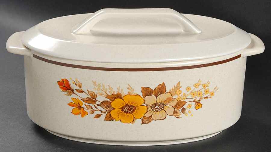 Fall Blossoms 2.5 Quart Oval Covered Casserole by Lenox-1