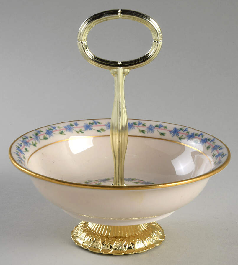 Fairmount 6"-7" Handled Footed Nut Dish HC by Lenox-1