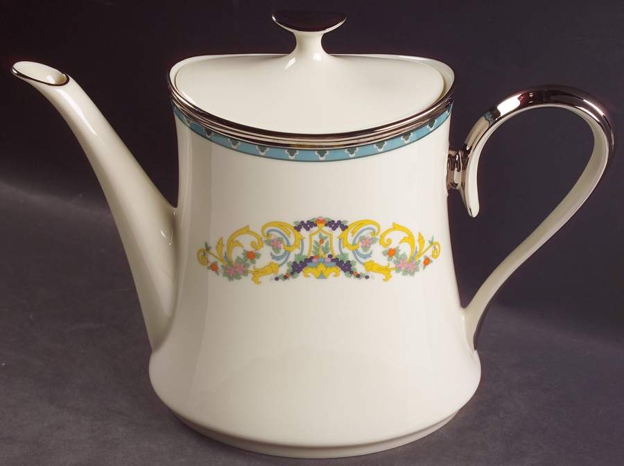 Fair Lady Tea/Coffee Pot & Lid by Lenox-1