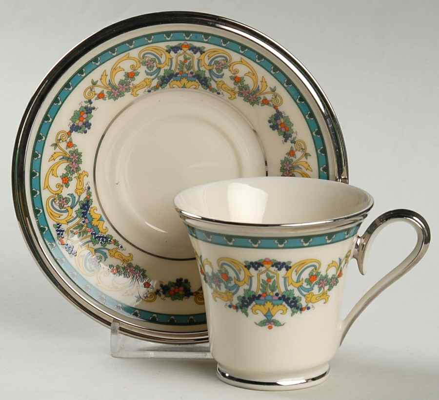 Fair Lady Footed Demitasse Cup & Saucer Set by Lenox-1