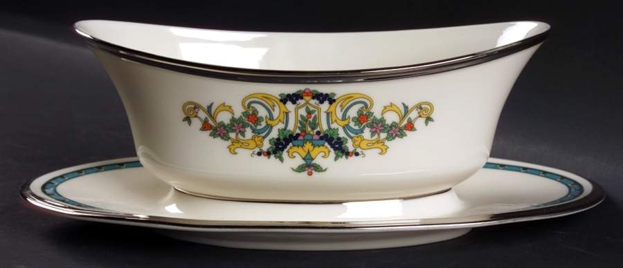 Fair Lady Gravy Boat with Attached Underplate by Lenox-1
