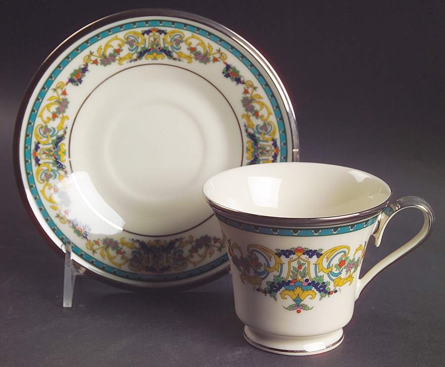 Fair Lady Footed Cup & Saucer Set by Lenox-1