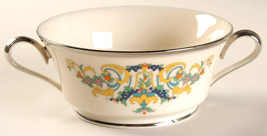 Fair Lady Footed Cream Soup Bowl by Lenox-1