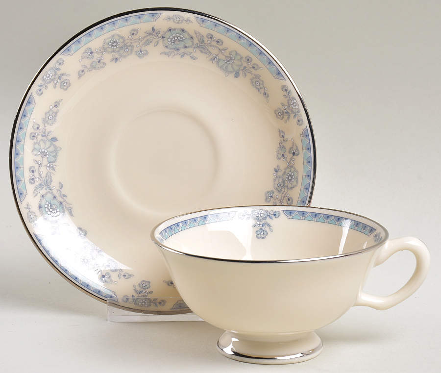 Fanciful Footed Cup & Saucer Set by Lenox-1