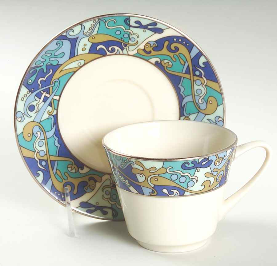 Fantasies Flat Cup & Saucer Set by Lenox-1