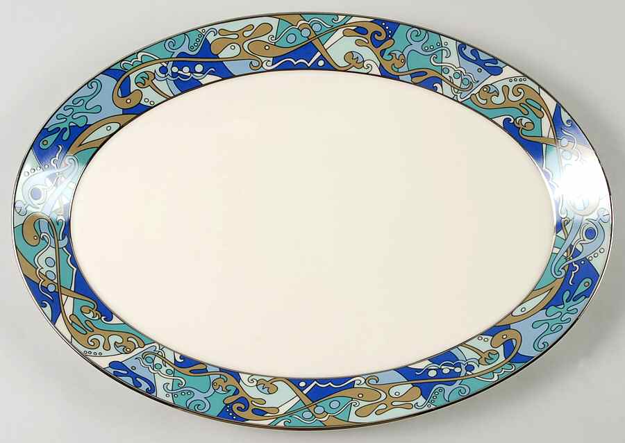 Fantasies 15" Oval Serving Platter by Lenox-1