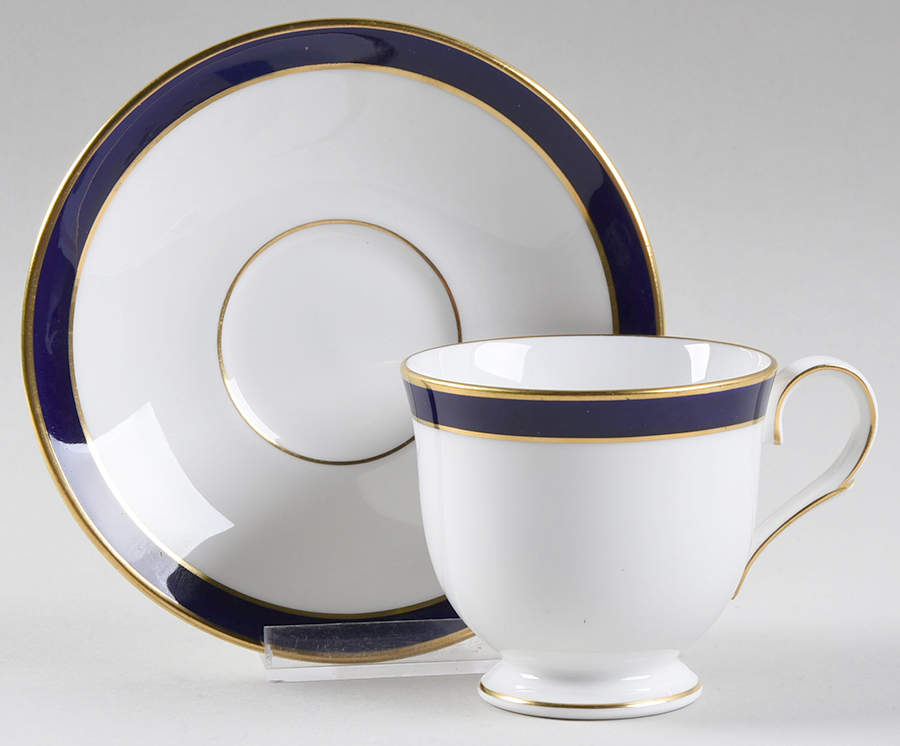 Federal Cobalt Footed Demitasse Cup & Saucer Set by Lenox-1