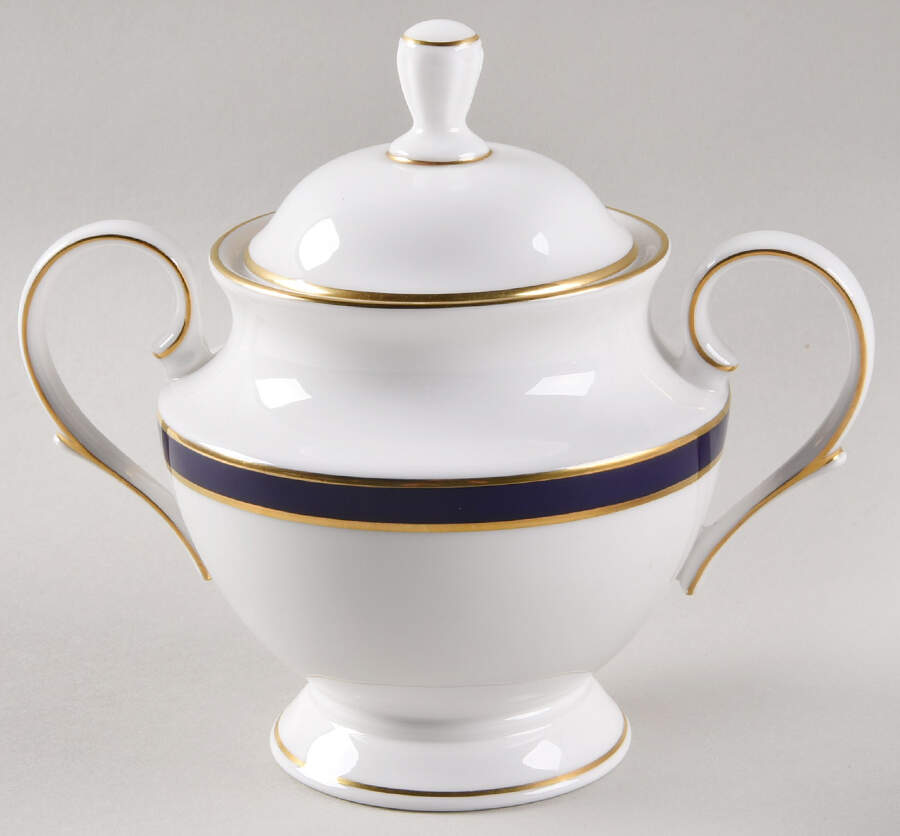 Federal Cobalt Sugar Bowl & Lid by Lenox-1