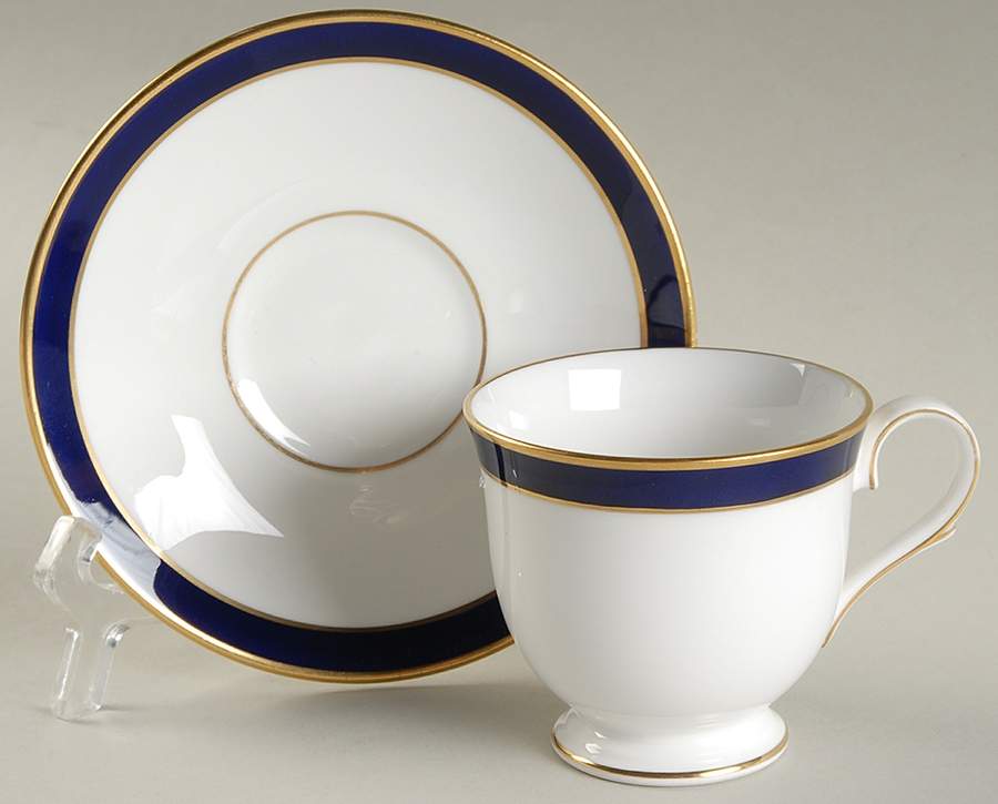 Federal Cobalt Footed Demitasse Cup & Saucer Set by Lenox-1