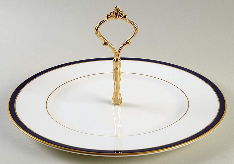 Federal Cobalt Round Serving Plate with Handle (DP) by Lenox-1