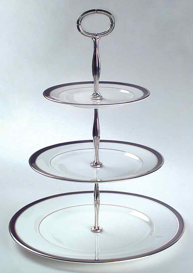 Federal Cobalt 13 7/8"-14 1/4" 3-Tiered Serving Tray(DP,SP,BB) HC by Lenox-1
