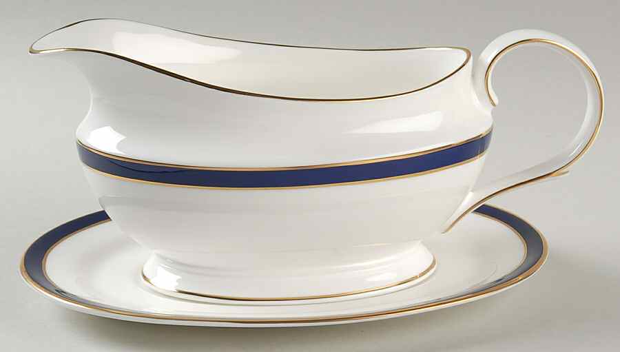 Federal Cobalt Gravy Boat & Underplate by Lenox-1