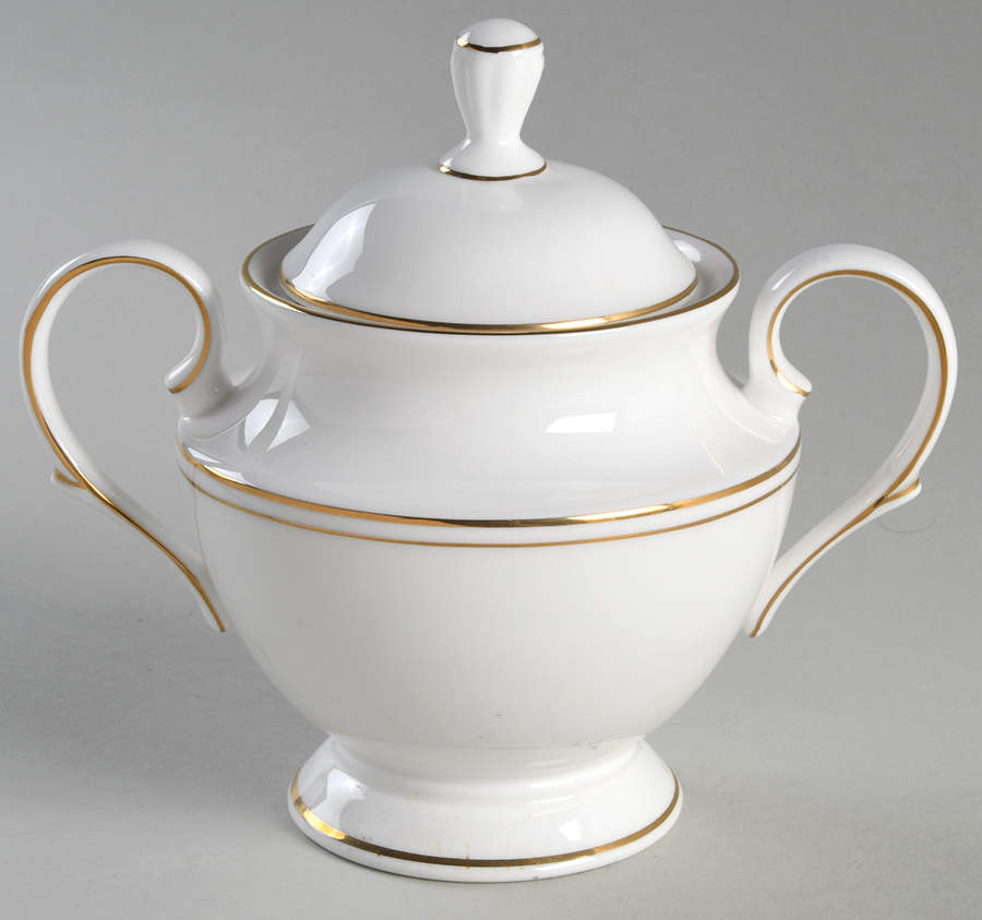 Federal Gold (Discontinued 2005) Sugar Bowl & Lid by Lenox-1