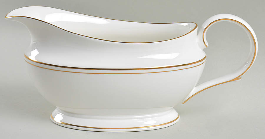 Federal Gold (Discontinued 2005) Gravy Boat by Lenox-1