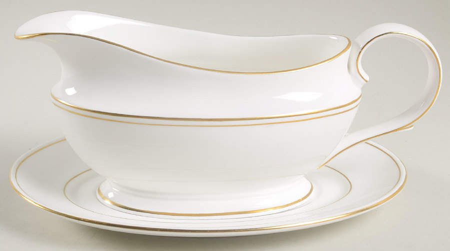 Federal Gold (Discontinued 2005) Gravy Boat & Underplate by Lenox-1