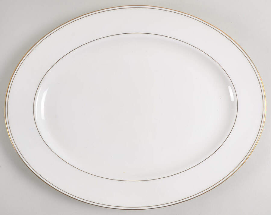 Federal Gold (Discontinued 2005) 16" Oval Serving Platter by Lenox-1