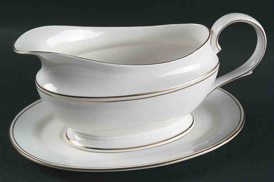 Federal Gold (Discontinued 2005) Gravy Boat & Underplate by Lenox-1