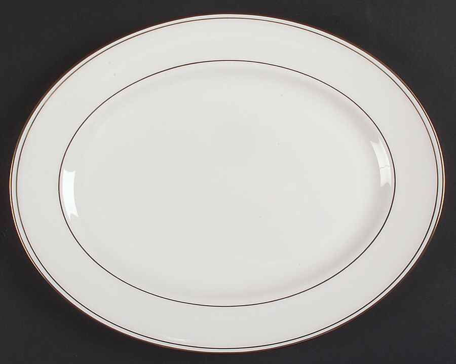 Federal Gold (Discontinued 2005) 13" Oval Serving Platter by Lenox-1