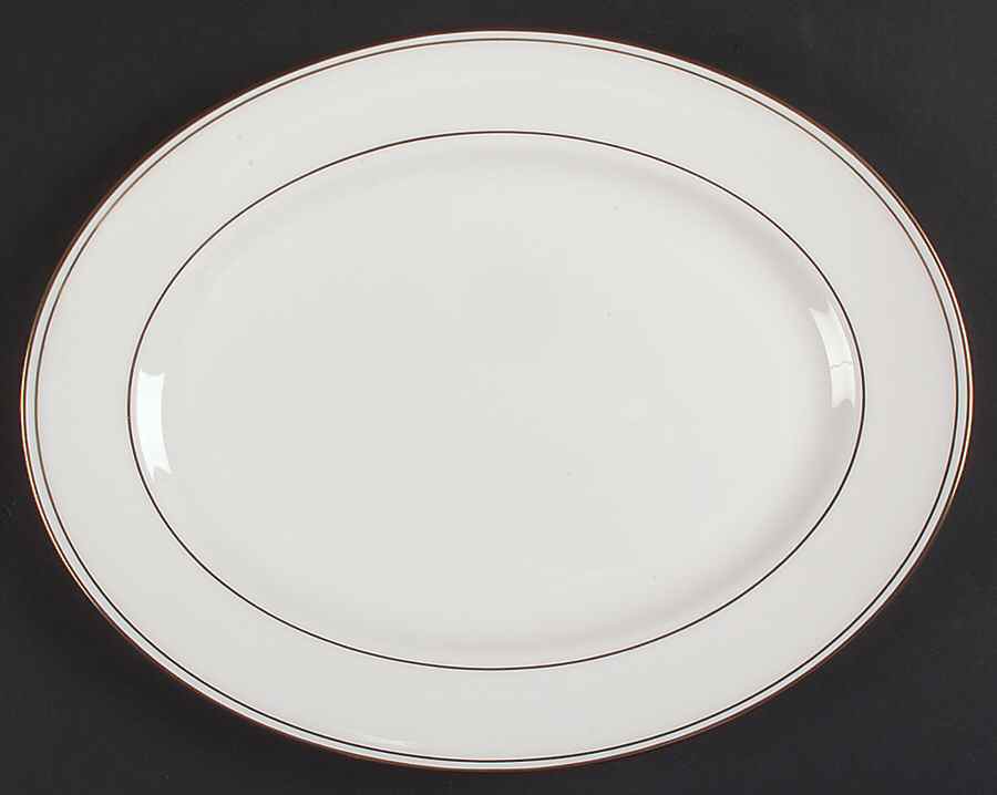 Federal Gold (Discontinued 2005) 13" Oval Serving Platter by Lenox-1