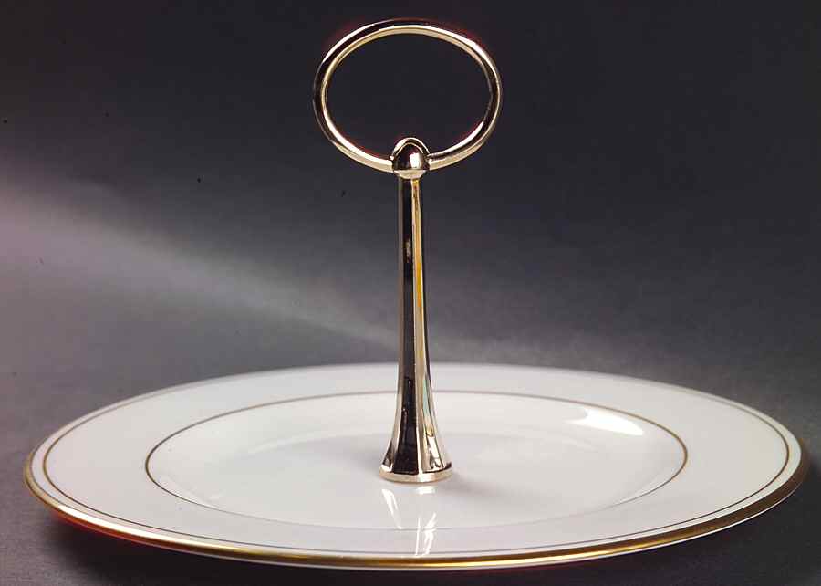 Federal Gold (Discontinued 2005) Round Serving Plate with Handle (SP) by Lenox-1
