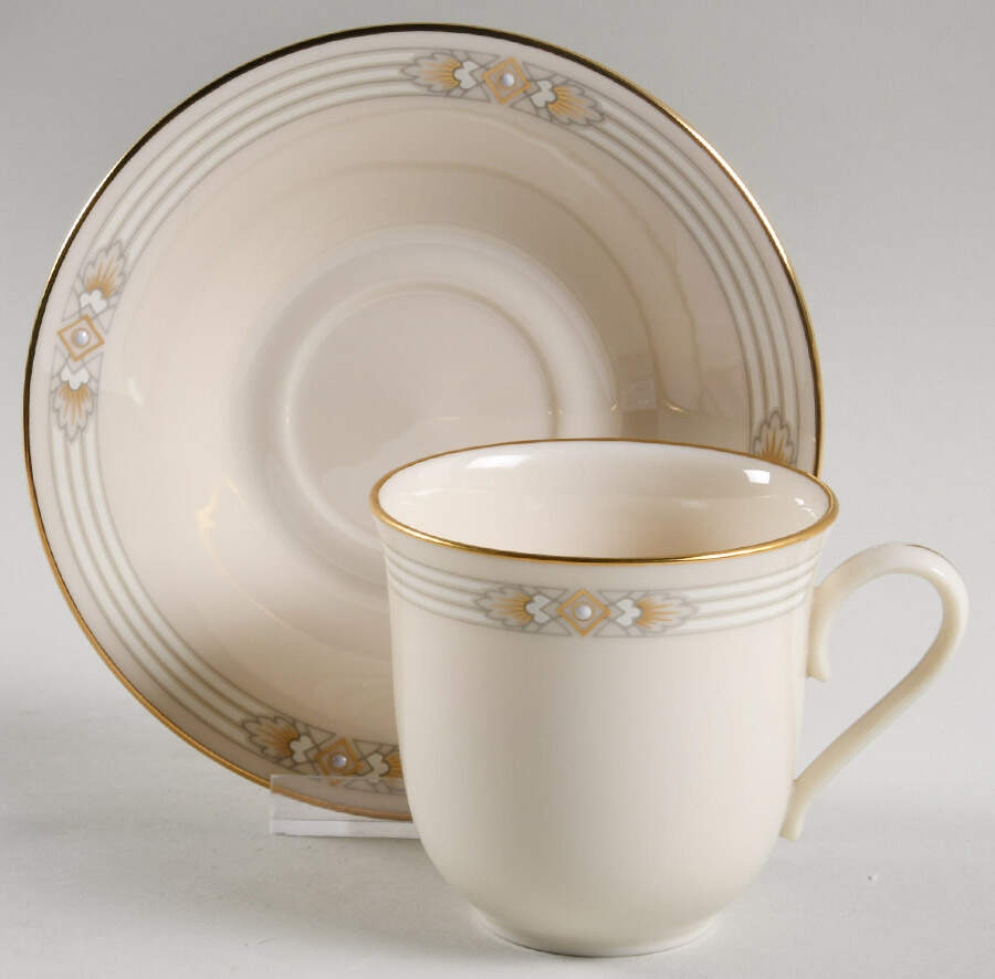 Firelight Flat Cup & Saucer Set by Lenox-1