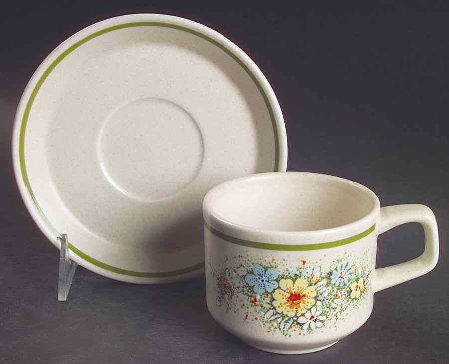 Floral Fantasy Flat Cup & Saucer Set by Lenox-1