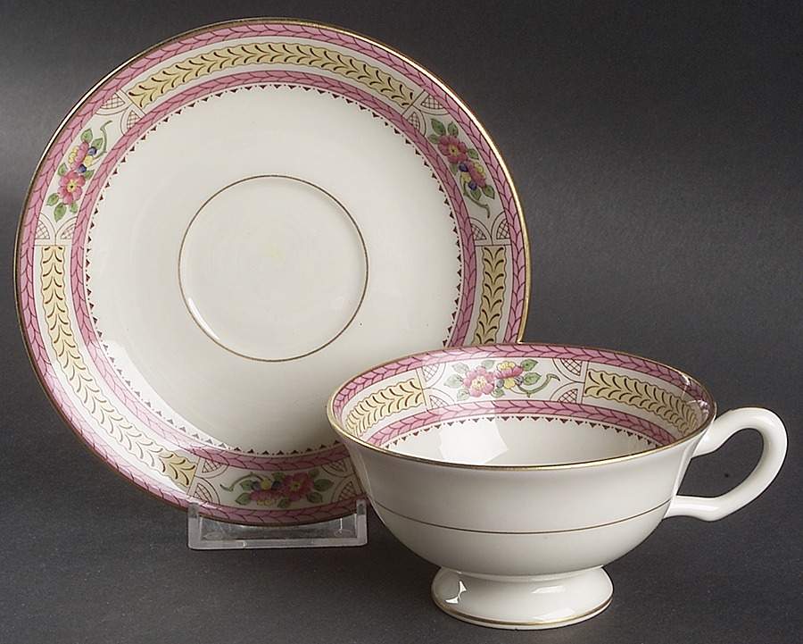 Floralia Footed Cup & Saucer Set by Lenox-1