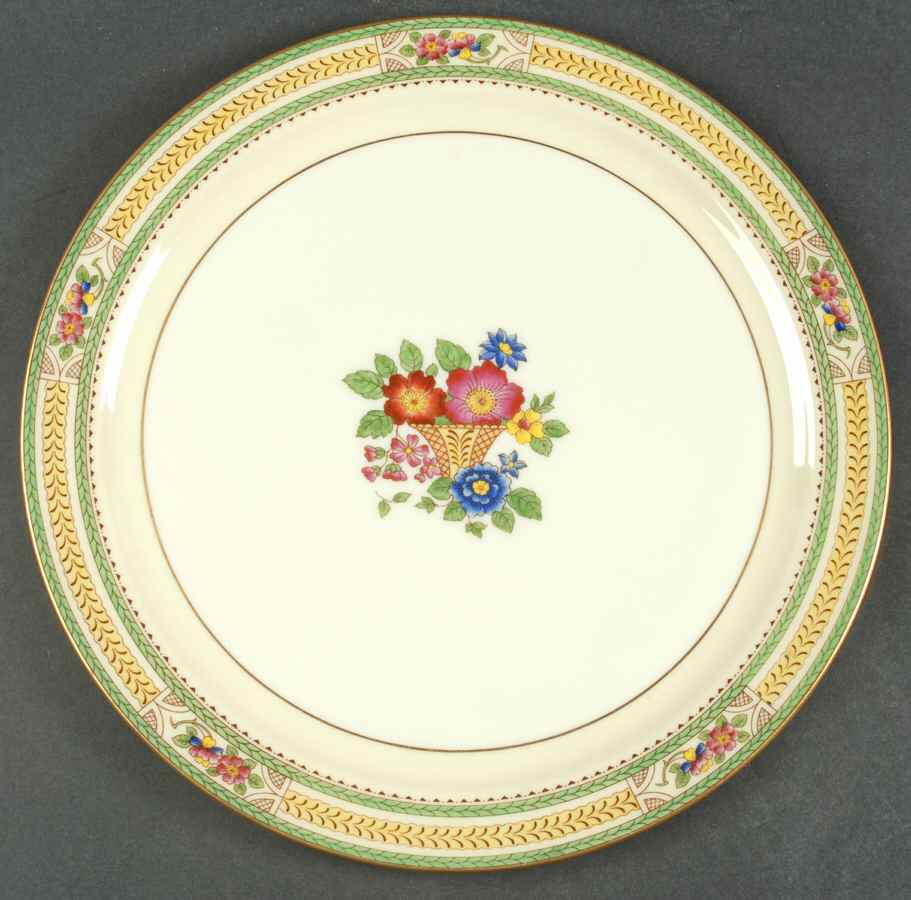 Floralia (Green Yellow Wreath) 12" Chop Plate (Round Platter) by Lenox-1