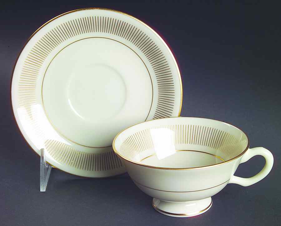 Flourish Footed Cup & Saucer Set by Lenox-1