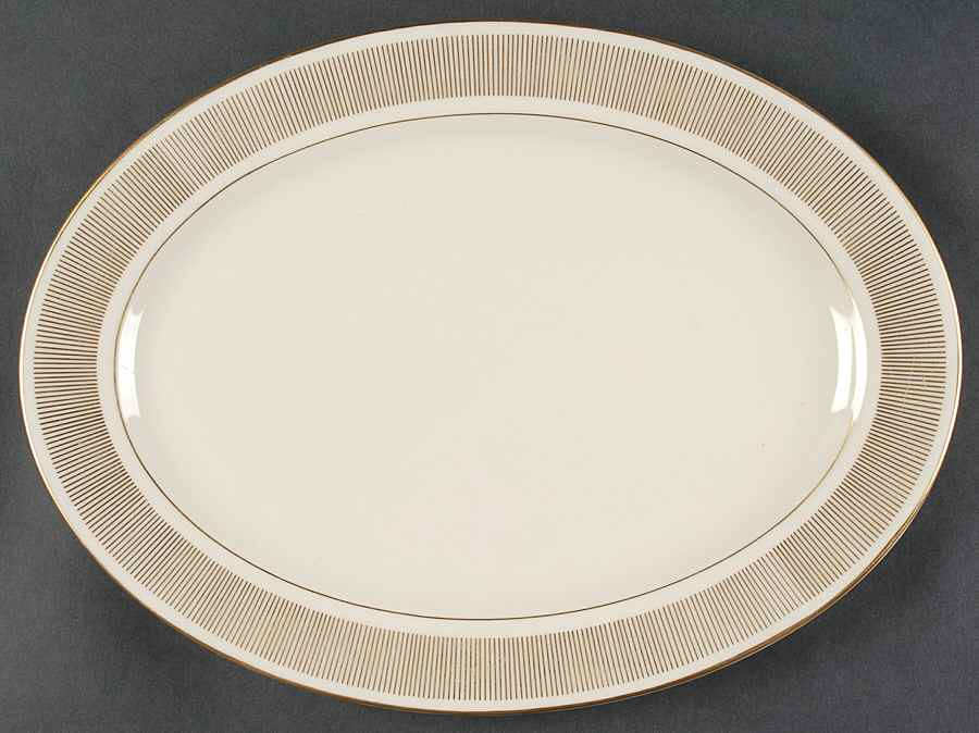 Flourish 13" Oval Serving Platter by Lenox-1
