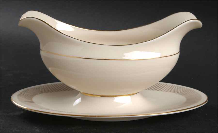 Flourish Gravy Boat with Attached Underplate by Lenox-1