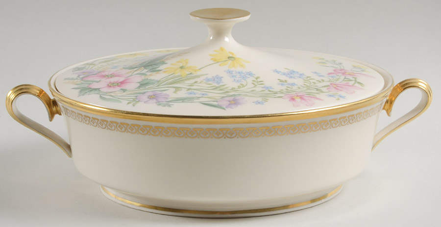 Flower Song Round Covered Vegetable by Lenox-1