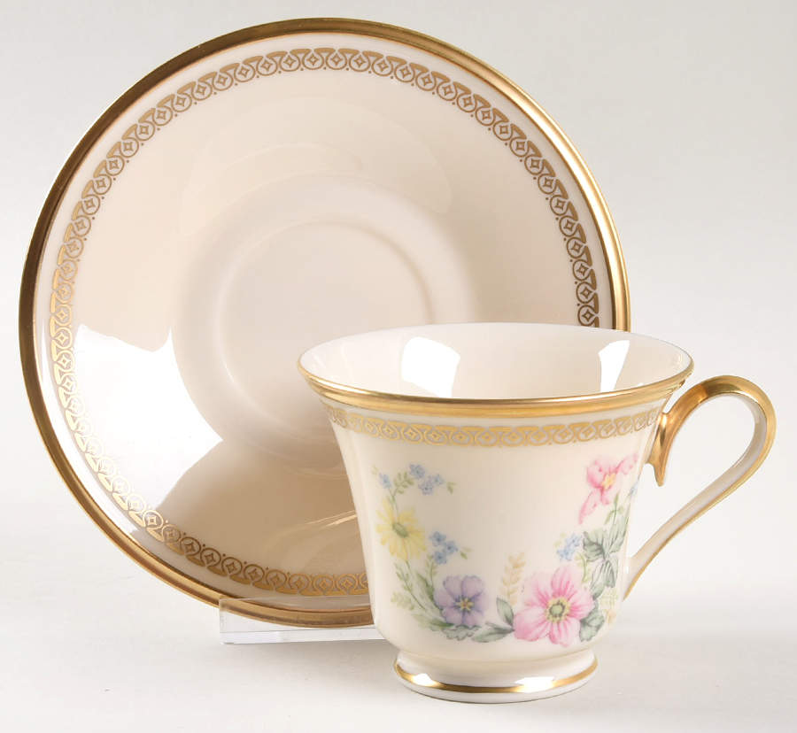 Flower Song Footed Cup & Saucer Set by Lenox-1