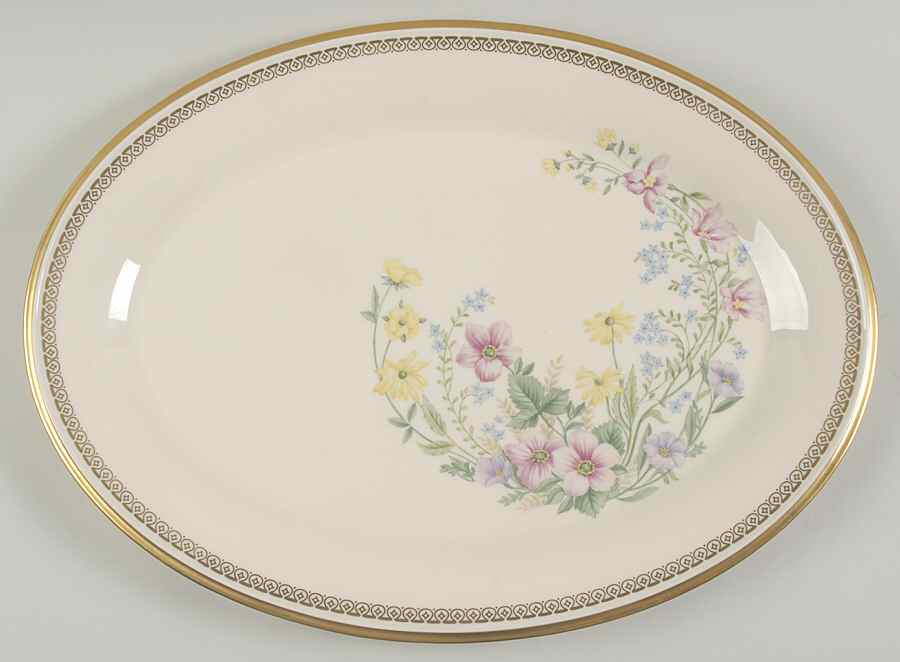 Flower Song 17" Oval Serving Platter by Lenox-1