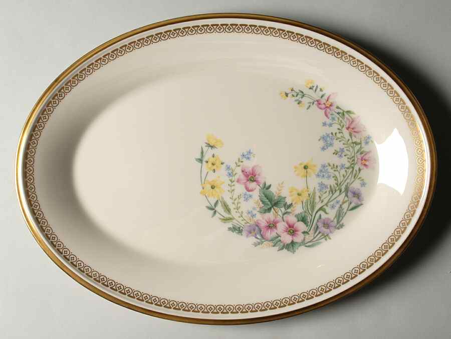 Flower Song 14" Oval Serving Platter by Lenox-1