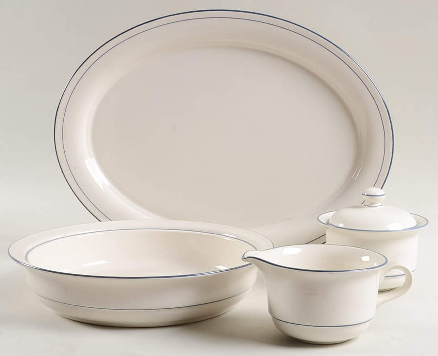 Blue Pinstripes (For the Blue) 5 Piece Hostess Set by Lenox-1