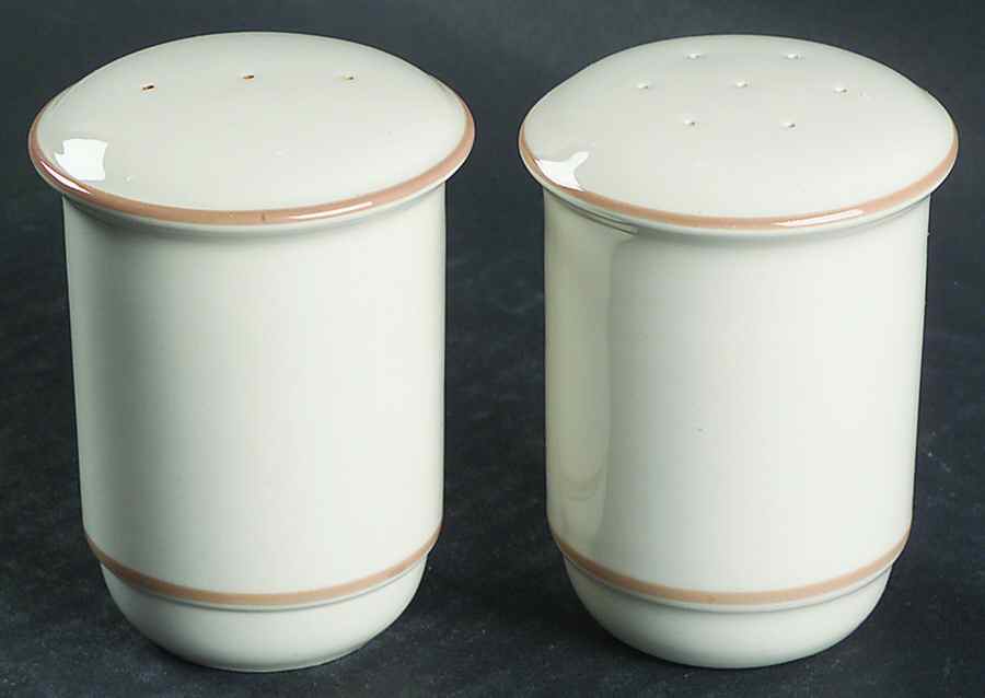 Beige Pinstripes (For the Beige) Salt & Pepper Set by Lenox-1