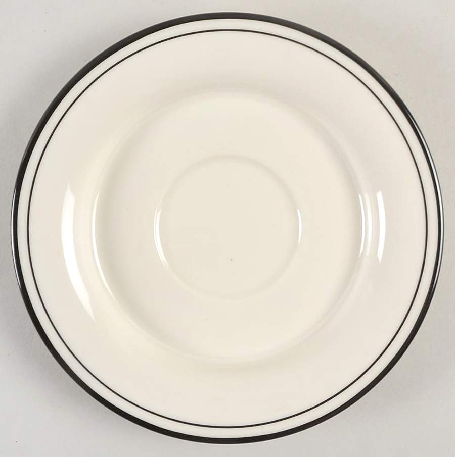 Black Pinstripes (For the Black) Saucer by Lenox-1