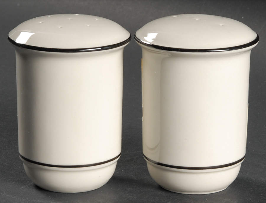 Black Pinstripes (For the Black) Salt & Pepper Set by Lenox-1