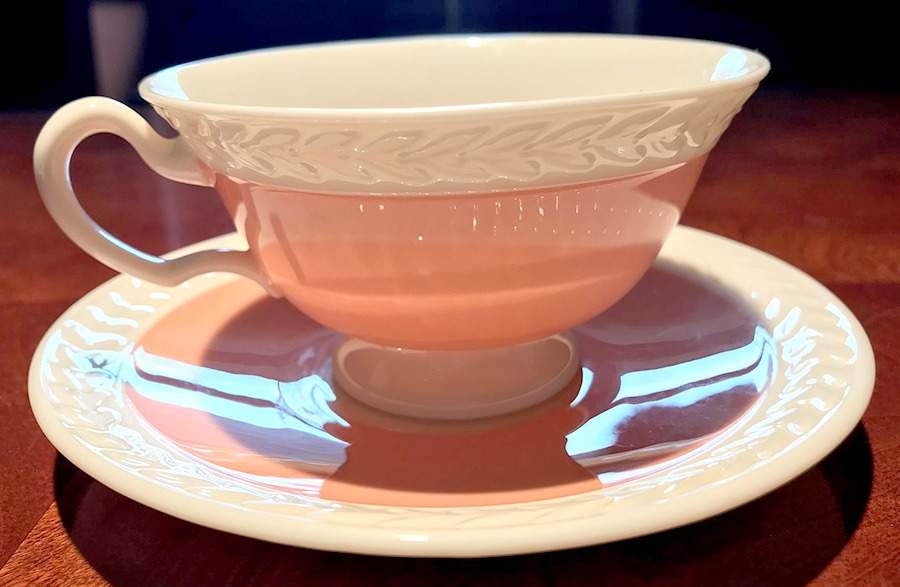 Fontaine Coral Footed Cup & Saucer Set by Lenox-1