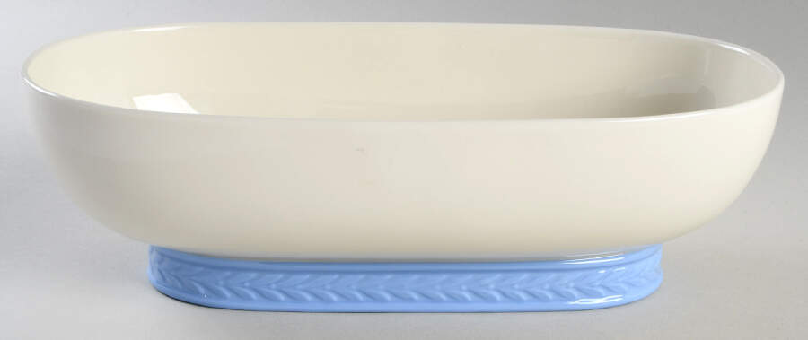 Fontaine Light Blue (No Trim) 11" Oval Centerpiece by Lenox-1