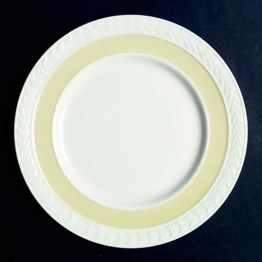 Fontaine Yellow (Embossed White Laurel) Salad Plate by Lenox-1